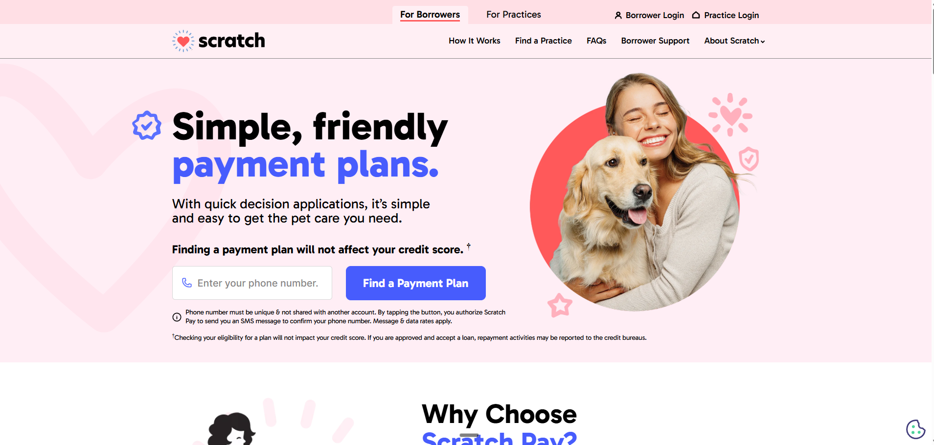 Scratch payment plans site