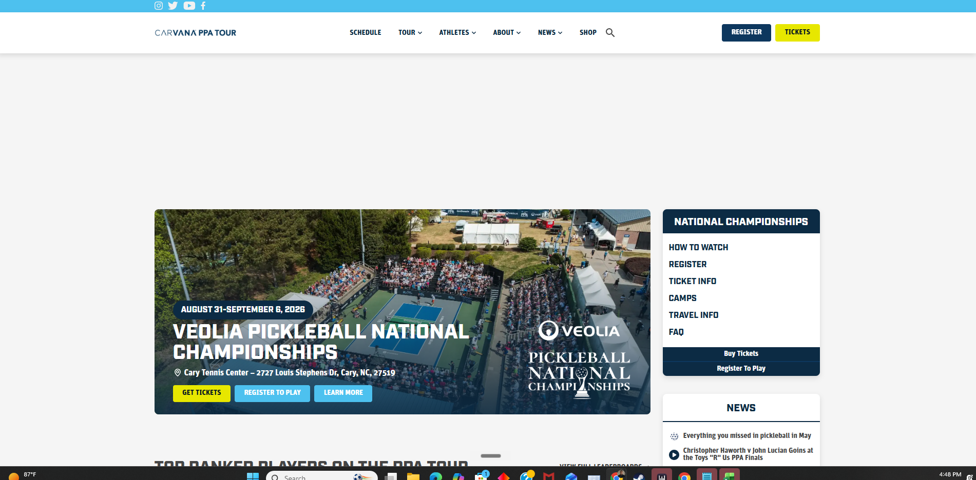 PPA Tour website